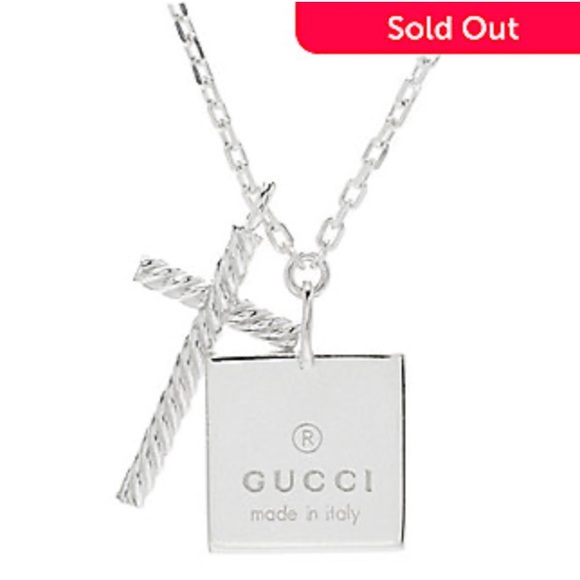 24 HR SALE❗️Gucci Square charm & Cross necklace - Picture 4 of 8